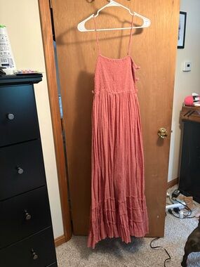 Lulu's Dusty Rose Spaghetti-Strap Maxi Dress
